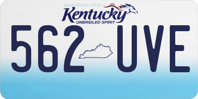 KY license plate 562UVE