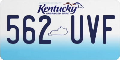 KY license plate 562UVF