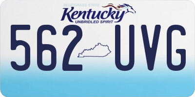 KY license plate 562UVG