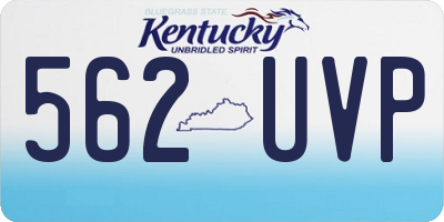 KY license plate 562UVP