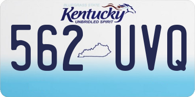 KY license plate 562UVQ