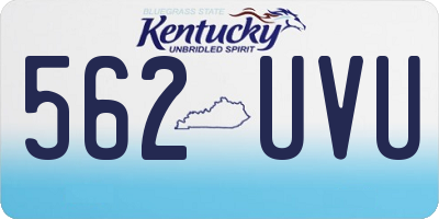 KY license plate 562UVU