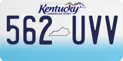 KY license plate 562UVV