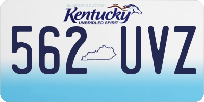 KY license plate 562UVZ