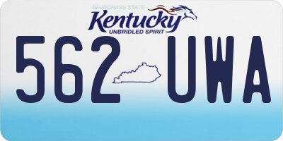 KY license plate 562UWA