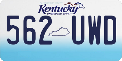 KY license plate 562UWD