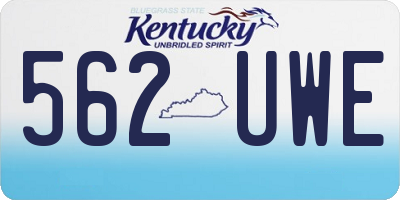 KY license plate 562UWE