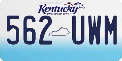 KY license plate 562UWM