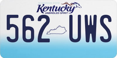 KY license plate 562UWS