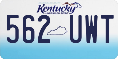 KY license plate 562UWT