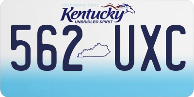 KY license plate 562UXC