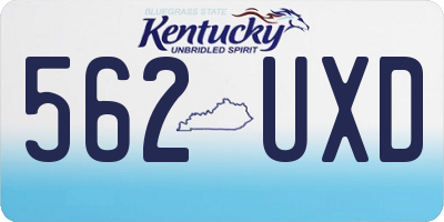 KY license plate 562UXD
