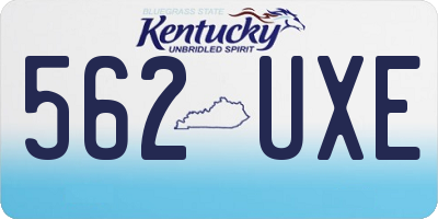 KY license plate 562UXE