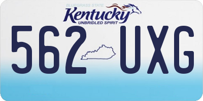 KY license plate 562UXG