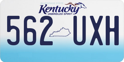 KY license plate 562UXH