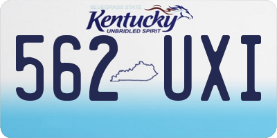 KY license plate 562UXI