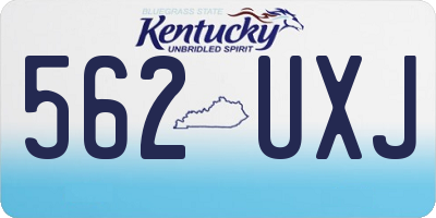 KY license plate 562UXJ