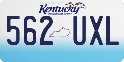 KY license plate 562UXL