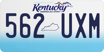 KY license plate 562UXM