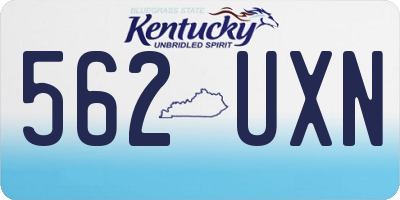 KY license plate 562UXN