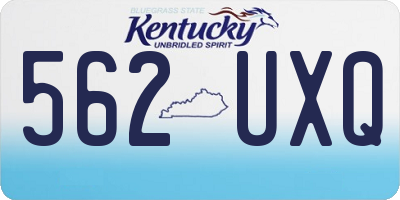 KY license plate 562UXQ