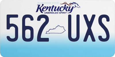 KY license plate 562UXS