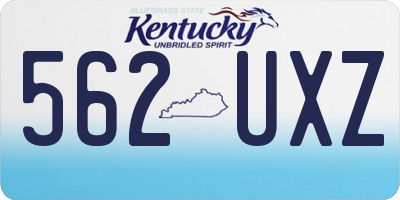 KY license plate 562UXZ