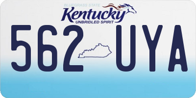 KY license plate 562UYA