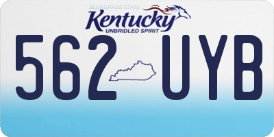 KY license plate 562UYB