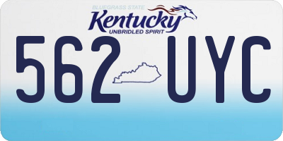 KY license plate 562UYC
