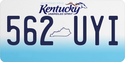 KY license plate 562UYI