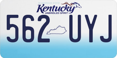 KY license plate 562UYJ
