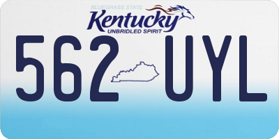 KY license plate 562UYL