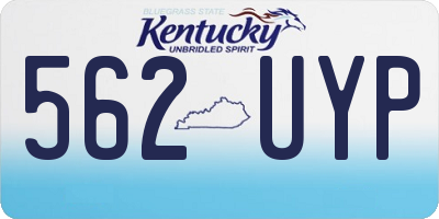 KY license plate 562UYP