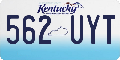KY license plate 562UYT