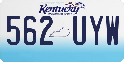 KY license plate 562UYW