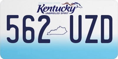 KY license plate 562UZD