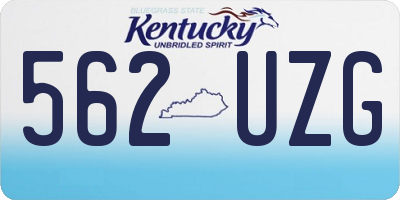 KY license plate 562UZG