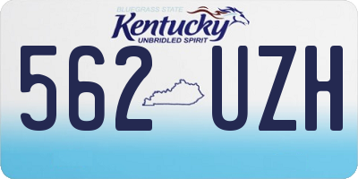 KY license plate 562UZH