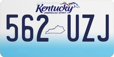 KY license plate 562UZJ