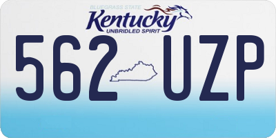 KY license plate 562UZP