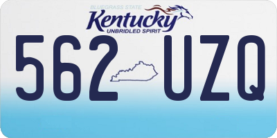 KY license plate 562UZQ