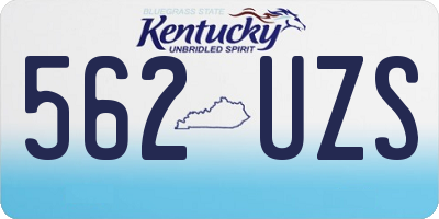 KY license plate 562UZS