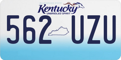 KY license plate 562UZU
