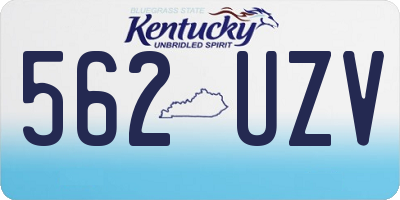 KY license plate 562UZV