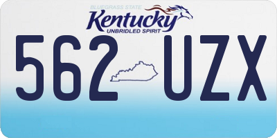 KY license plate 562UZX