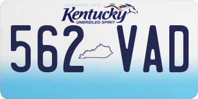 KY license plate 562VAD