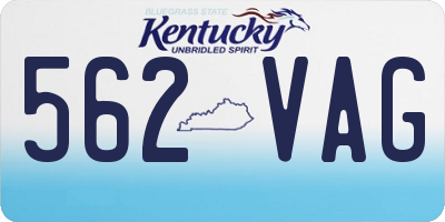 KY license plate 562VAG