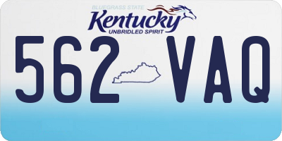 KY license plate 562VAQ