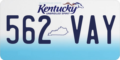 KY license plate 562VAY